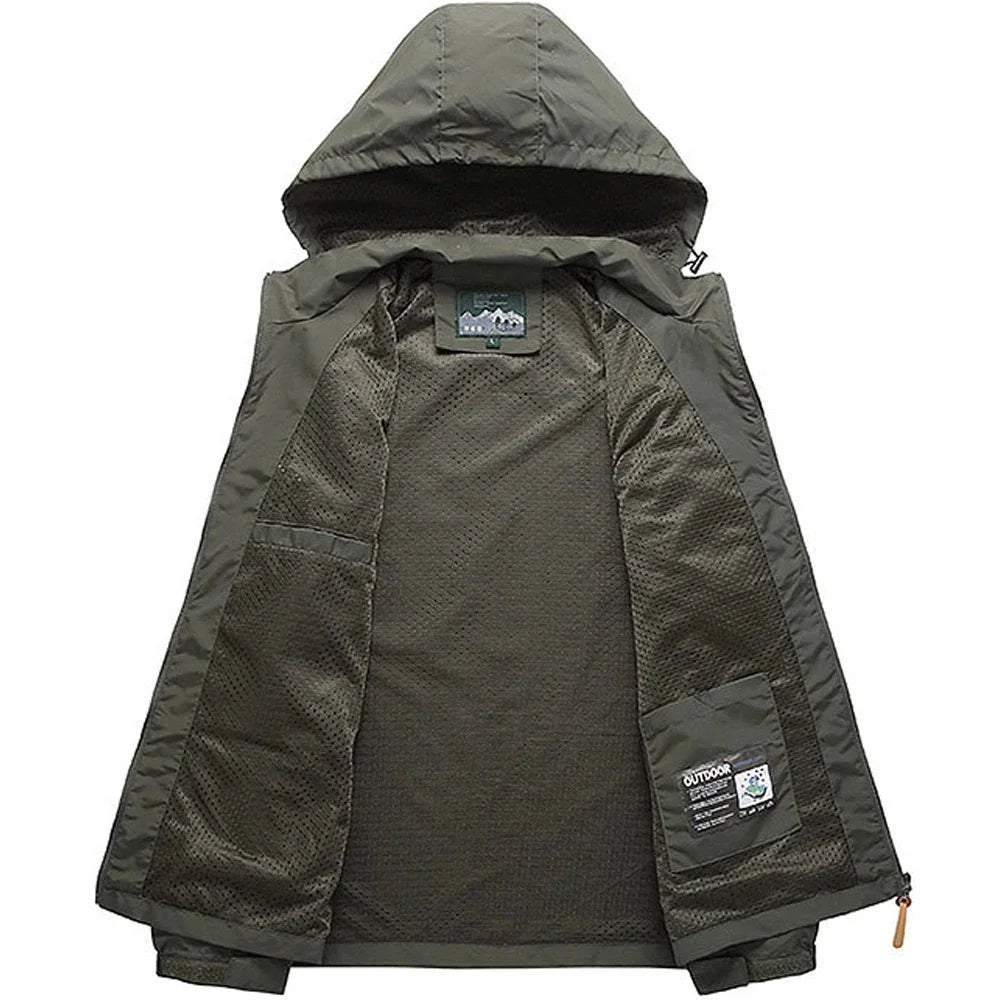 Men's Tactical Waterproof Hooded Streetwear Coat – Military Outdoor Climbing Jacket