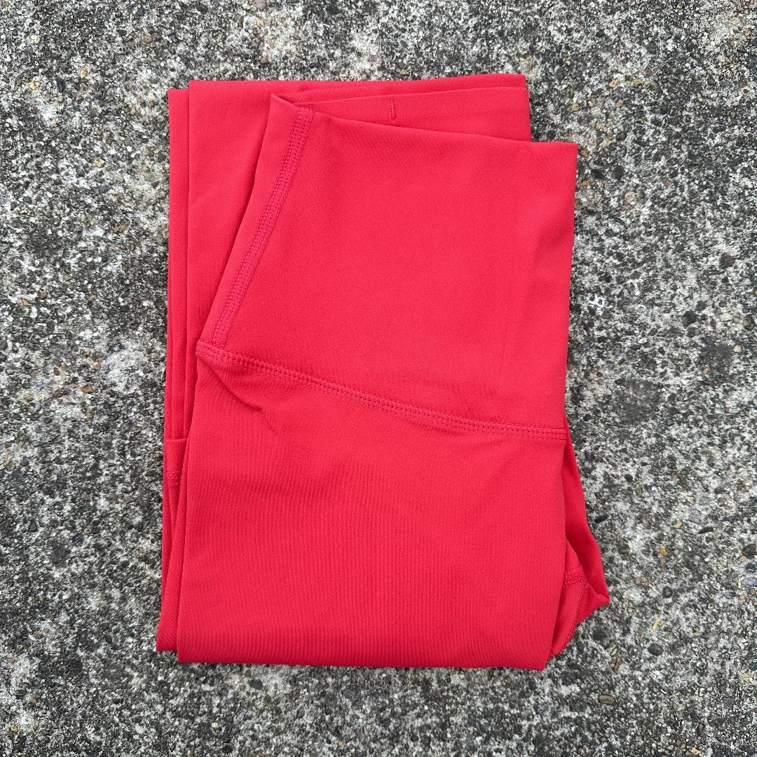 Women's High Waist Butter Yoga Leggings – Back Pocket Cropped Athletic Gym Pants