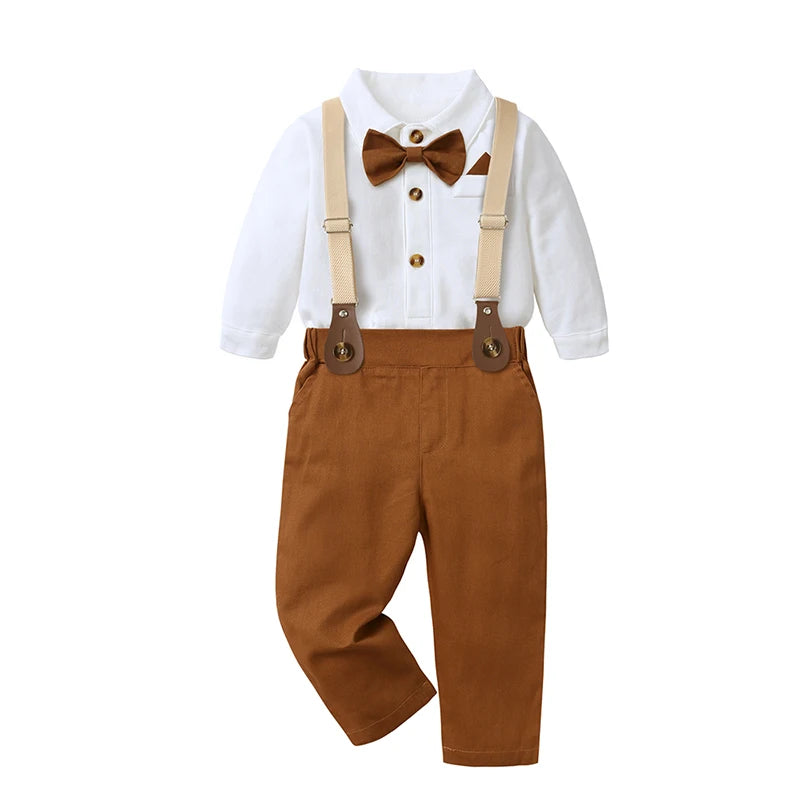 Formal Baby Clothes Boys Sets Cotton Long Sleeve Children's Top and Bottom Clothes Set 2 Pcs  Baby Boy Clothes 1-3 Years