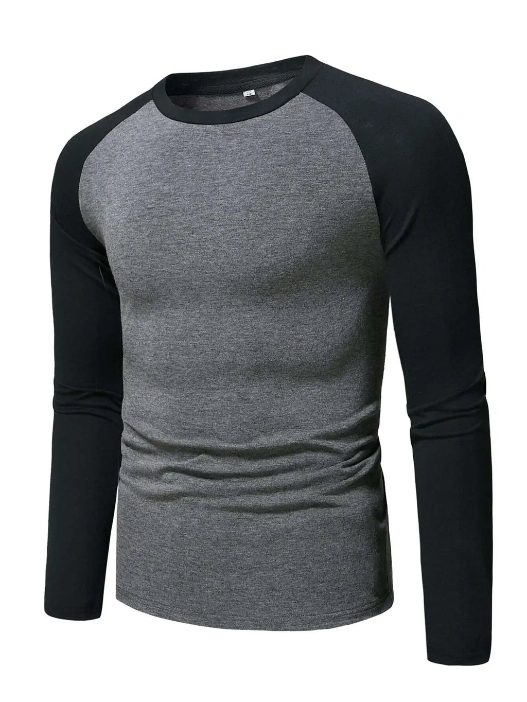 Men's Color Block Raglan Long Sleeve T-Shirt – Casual Fall Wear