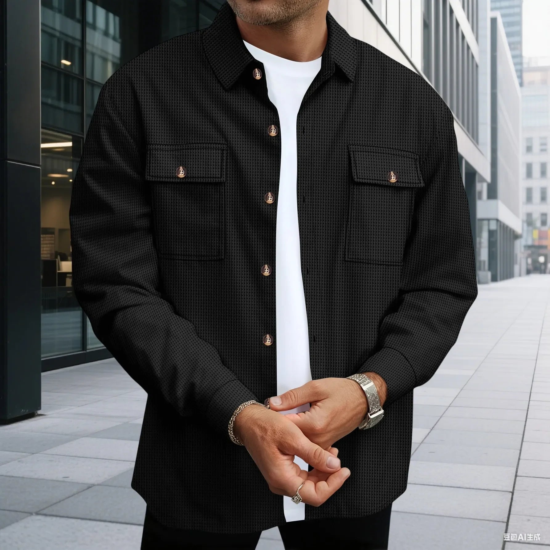 ביגוד עבודה לגברים עם דש מכופתר אופנתי, ז'קט ומכנסיים ארוכים, נוח ונושם, תלבושת עסקית קז'ואלית, חצי חלק