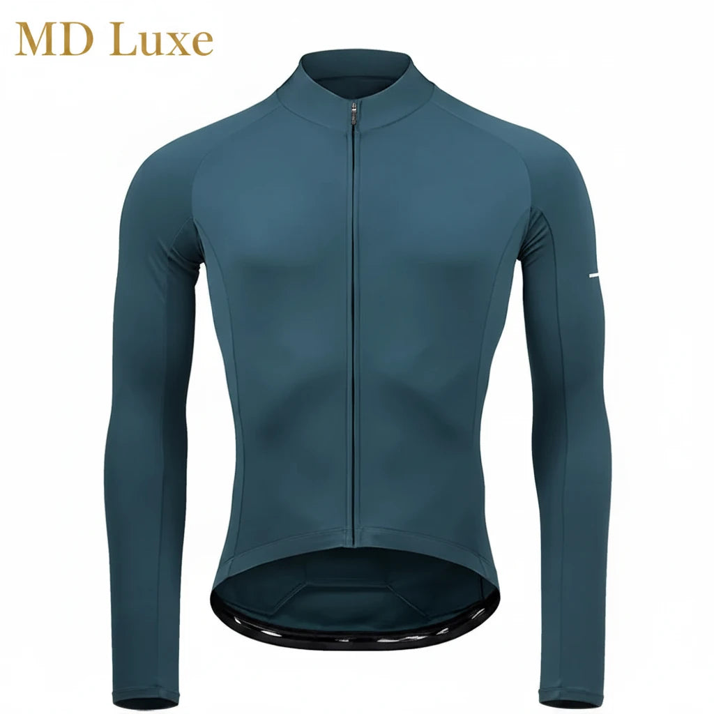 RAUDAX 2024 Man's Winter Cycling Clothing Long Sleeves Thermal Fleece Cycling Jersey Set Outdoor Keep Warm Road Bike Sportswear
