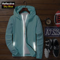 Unisex Reflective Sun Protection Outdoor Windbreaker – Breathable Hiking Jacket Large Size