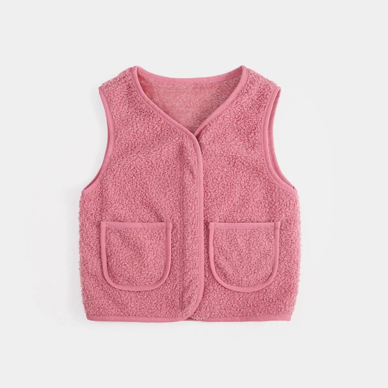 Kids Hooded Double Fleece Zip Jacket – Windproof Warm Coat Ages 2–14