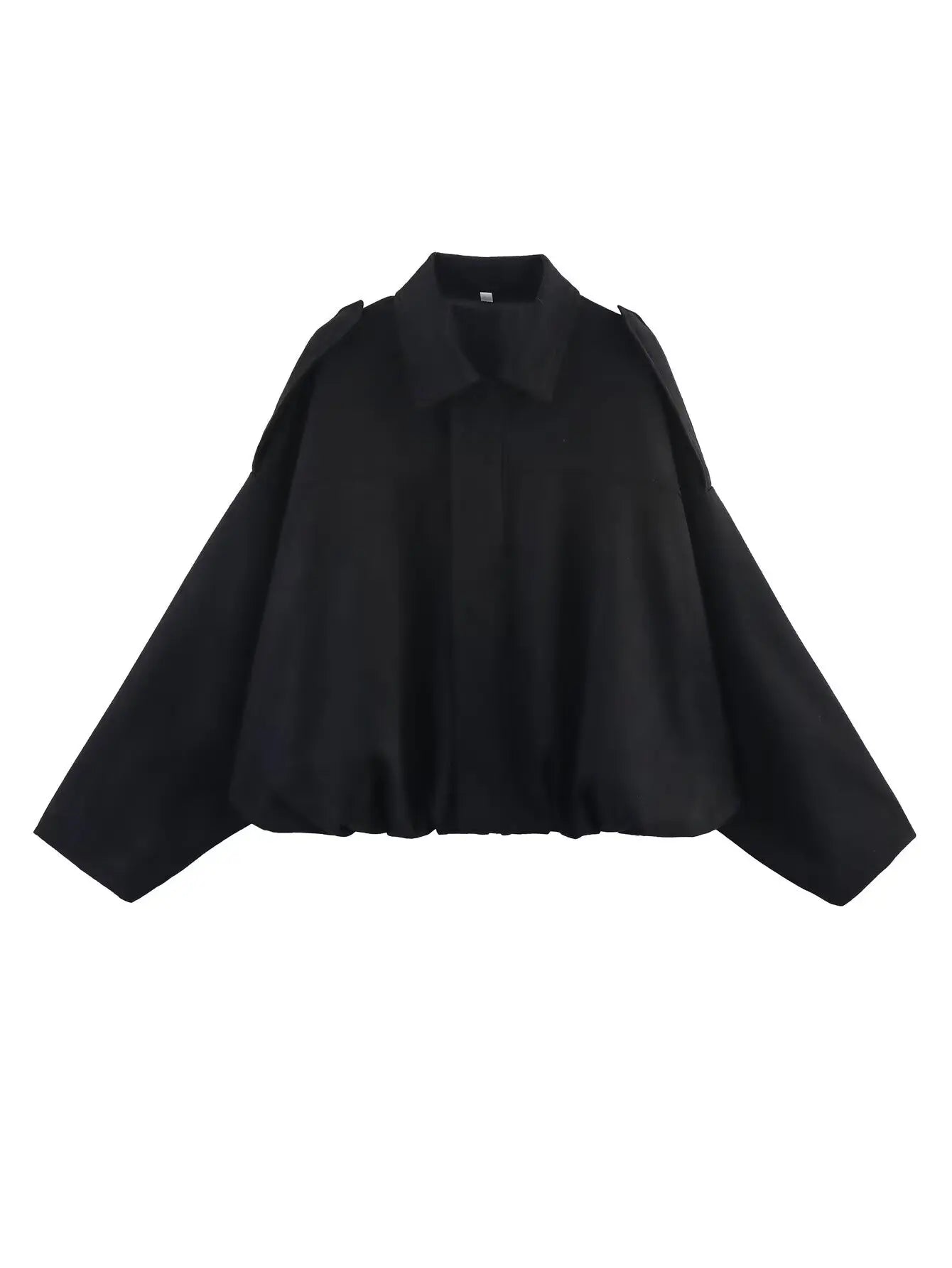 Women's Green Suede Oversize Bomber Jacket – Long Sleeve Zipper Casual Street Coat