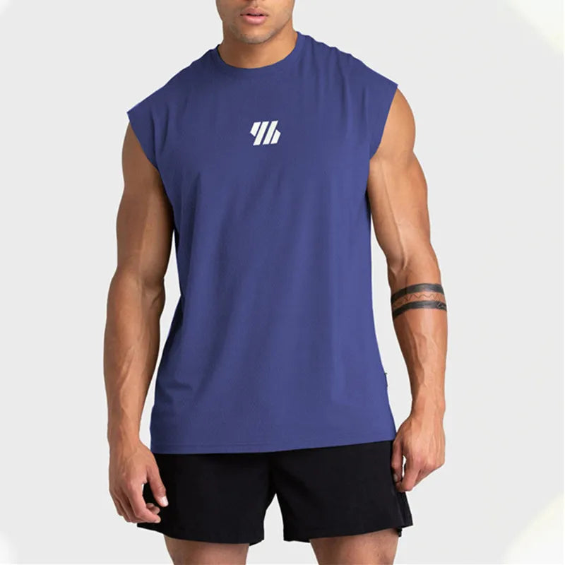 Gym Vest Men Bodybuilding Sleeveless Sports Tank Top quick-drying mesh Fitness Running Tank Top men Clothes