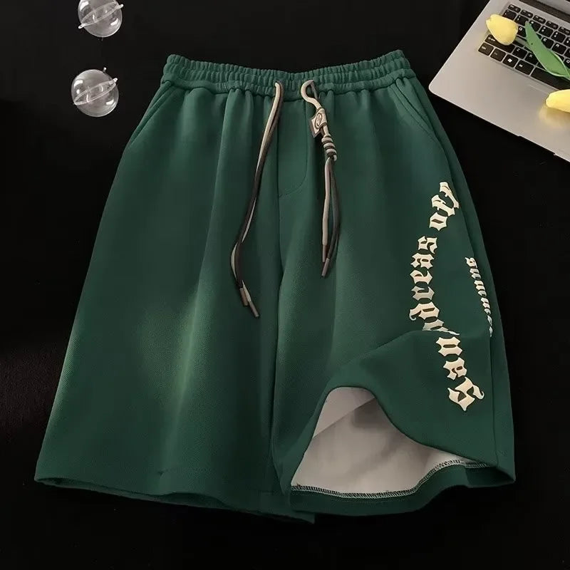 Men Shorts Casual Short Pants Oversize Beach Shorts Retro Letters Print Sports shorts Five Points Shorts Men's Clothing