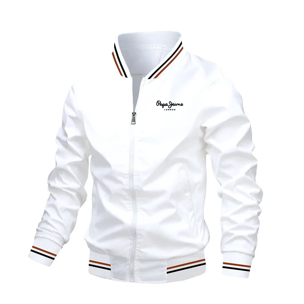 Men's Slim Fit Black Bomber Jacket – High Quality Casual Baseball Coat