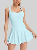 Women's Halter Neck Tennis Sport Skort Dress – Sexy Back Design Badminton Club Skirt