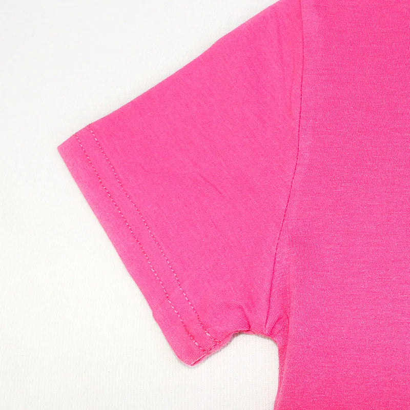 Girls Flower Print Cotton T-Shirt – Pink Casual Tee Ages 2–14