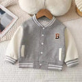 Kids Letter Baseball Jacket Coat – Fashion Casual Sports Outerwear Ages 12M–12Y